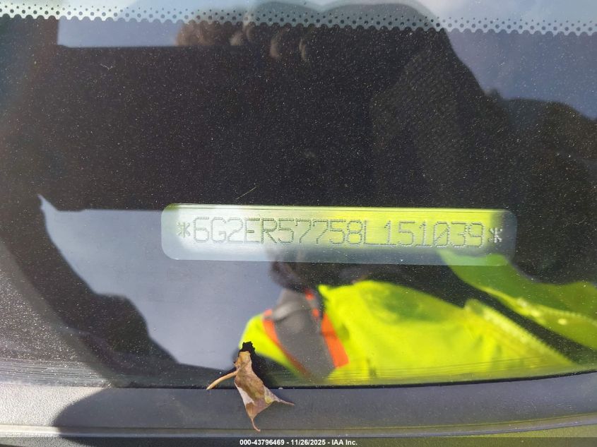 2008 Pontiac G8 VIN: 6G2ER57758L151039 Lot: 43796469