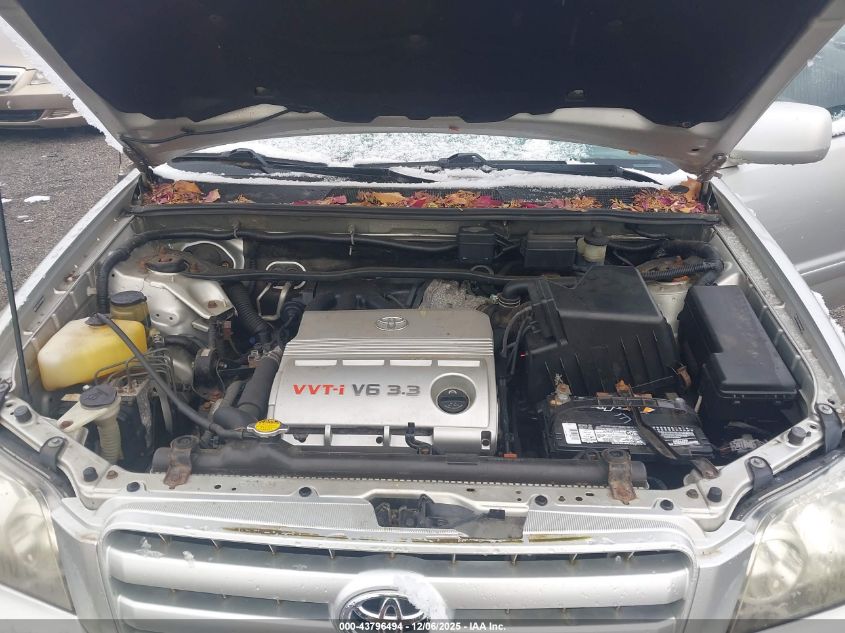 2004 Toyota Highlander V6 VIN: JTEEP21AX40045422 Lot: 43796494