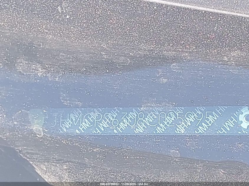 2008 Honda Accord 2.4 Lx VIN: JHMCP26308C025995 Lot: 43796552