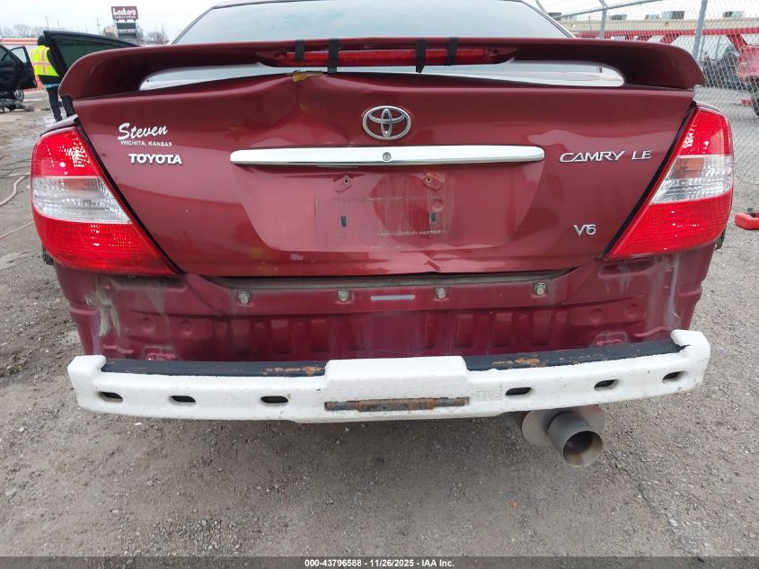 2004 Toyota Camry Le V6 VIN: 4T1BF32K64U077411 Lot: 43796588