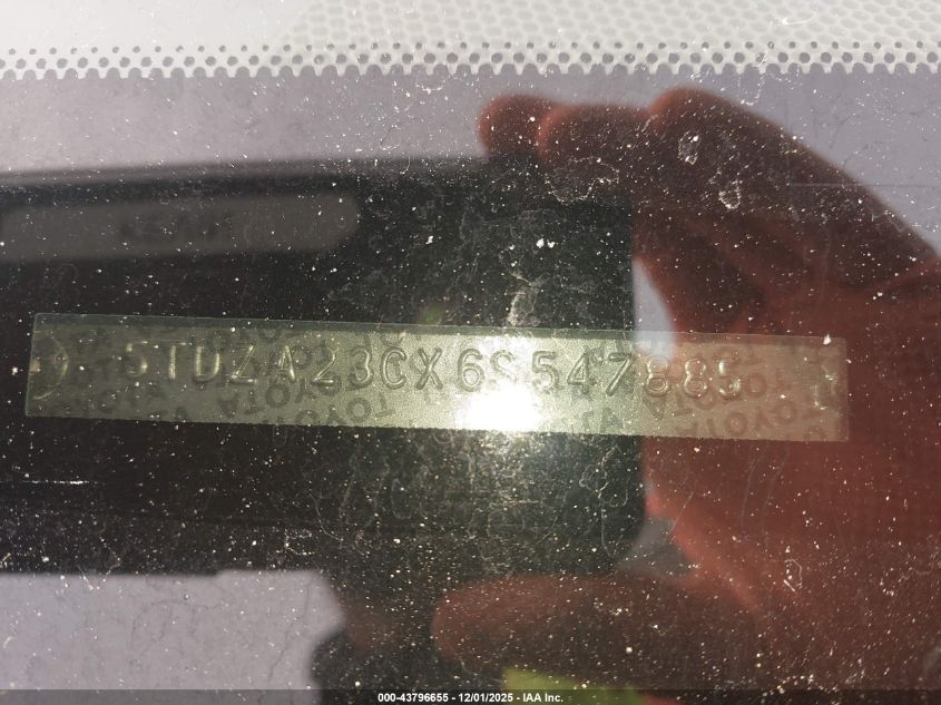 2006 Toyota Sienna Le VIN: 5TDZA23CX6S547885 Lot: 43796655