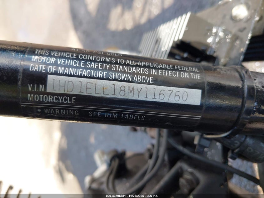 1991 Harley-Davidson Fxlr VIN: 1HD1ELL18MY116760 Lot: 43796681