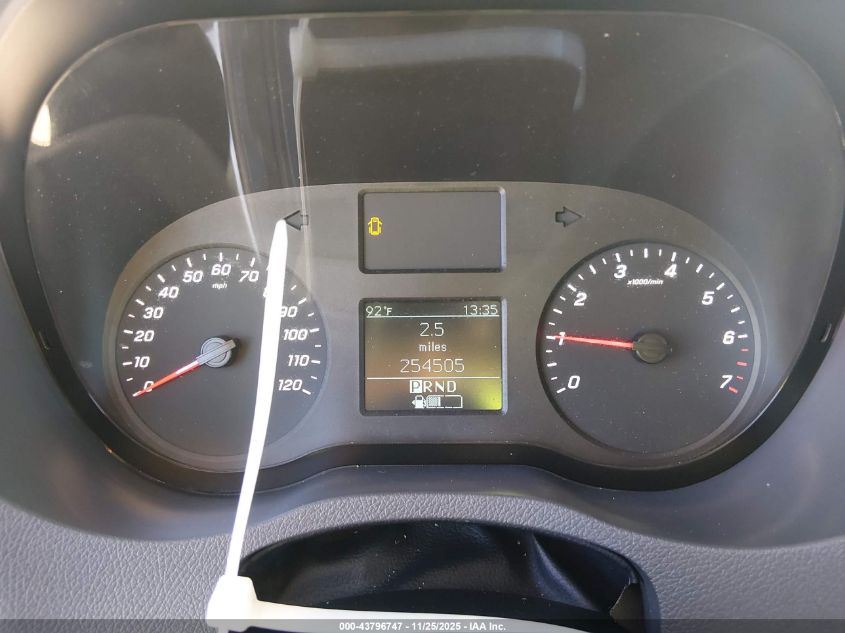 2020 Mercedes-Benz Sprinter 2500 Standard Roof I4 VIN: W1W40BHY6LT035687 Lot: 43796747