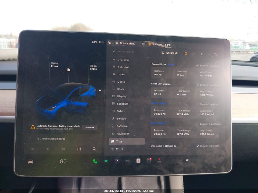 2023 Tesla Model Y Awd/Long Range Dual Motor All-Wheel Drive VIN: 7SAYGDEE1PA142167 Lot: 43796818