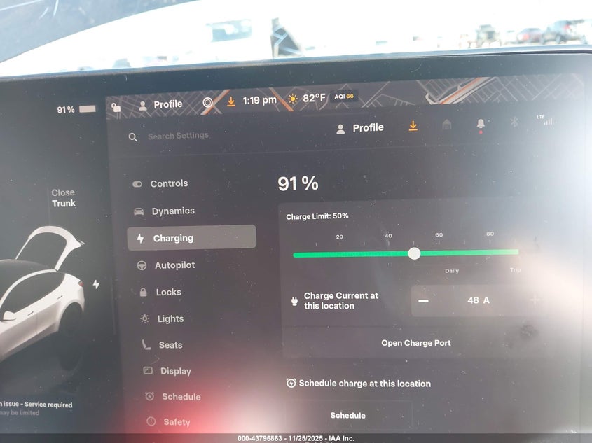 2022 Tesla Model Y Performance Dual Motor All-Wheel Drive VIN: 7SAYGDEF1NF383641 Lot: 43796863