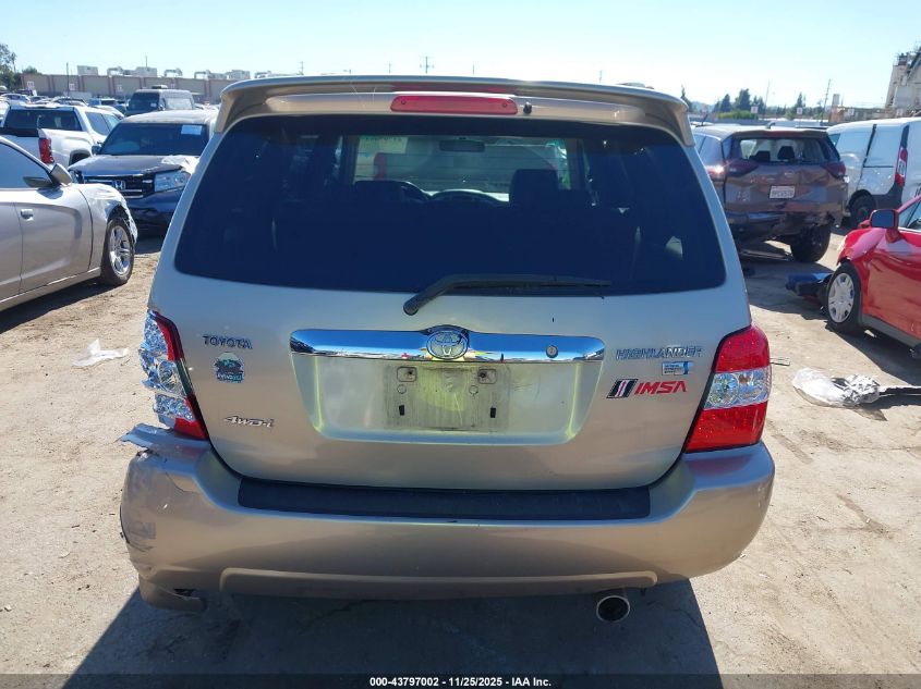 2007 Toyota Highlander Hybrid V6 VIN: JTEHW21A170039934 Lot: 43797002