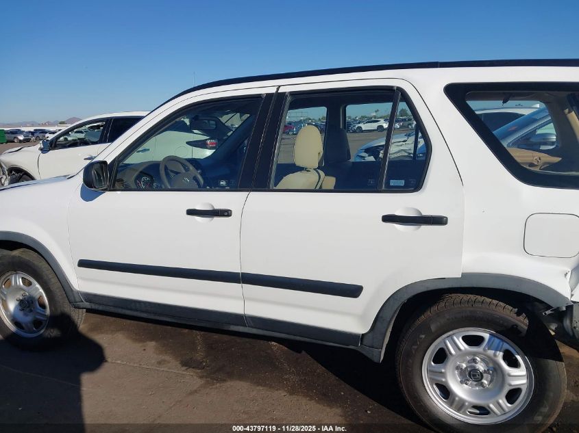 2006 Honda Cr-V Lx VIN: JHLRD78586C037845 Lot: 43797119