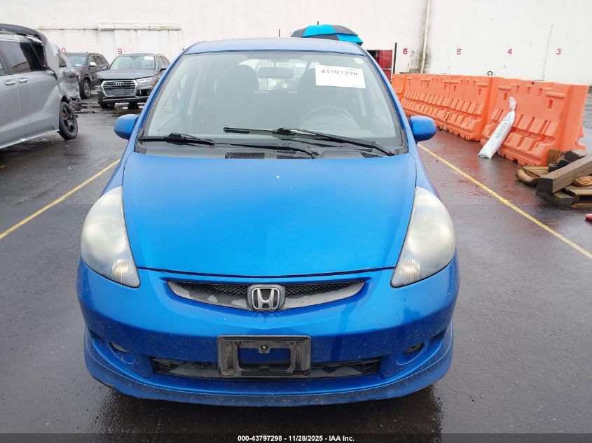 2008 Honda Fit Sport VIN: JHMGD386X8S013639 Lot: 43797298
