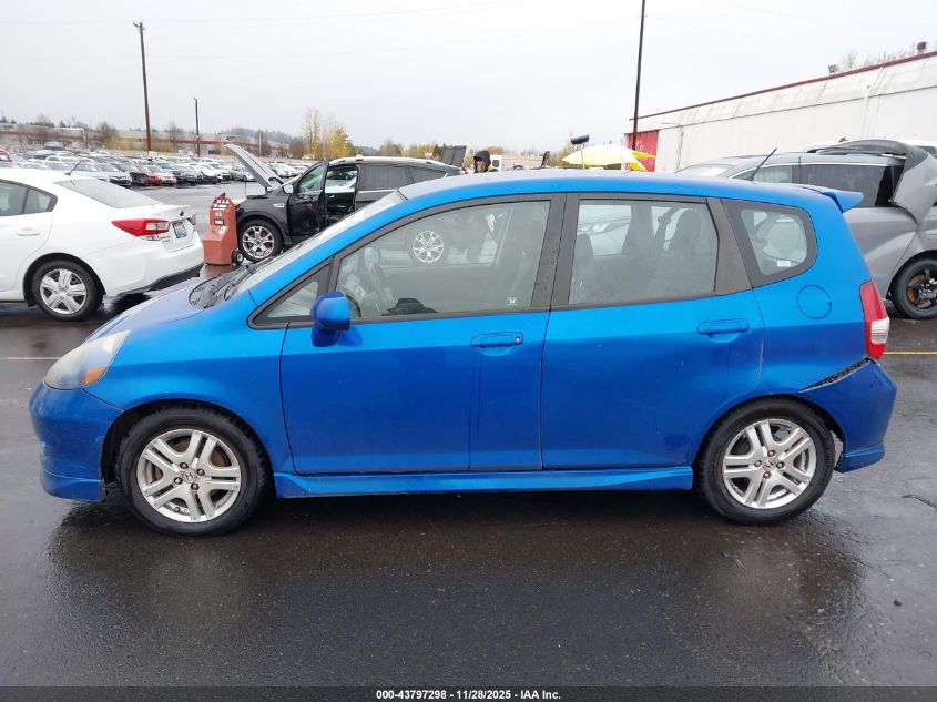 2008 Honda Fit Sport VIN: JHMGD386X8S013639 Lot: 43797298