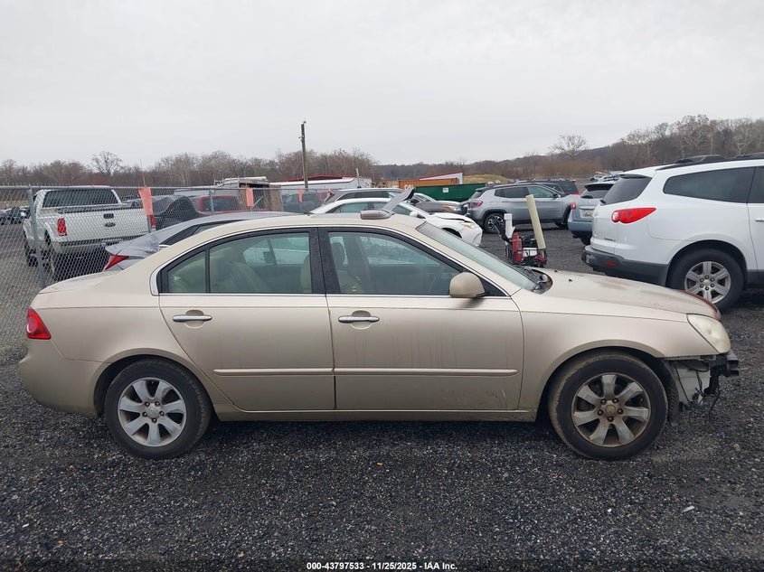 2007 Kia Optima Ex V6 VIN: KNAGE124X75091679 Lot: 43797533