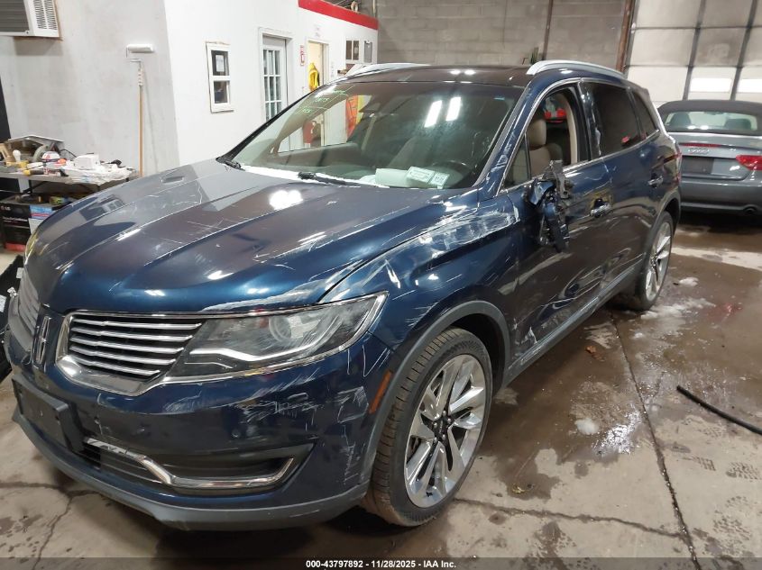 2017 Lincoln Mkx Reserve VIN: 2LMPJ8LP6HBL38211 Lot: 43797892
