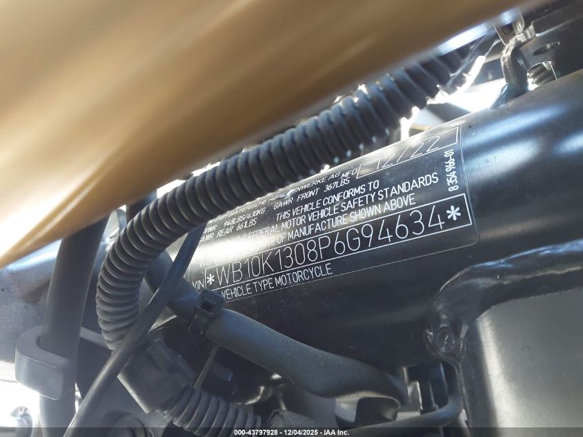 2023 BMW F 900 R VIN: WB10K1308P6G94634 Lot: 43797928