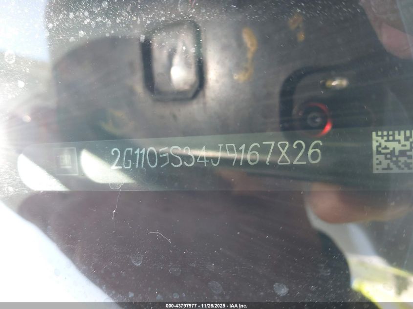 2018 Chevrolet Impala 1Lt VIN: 2G1105S34J9167826 Lot: 43797977