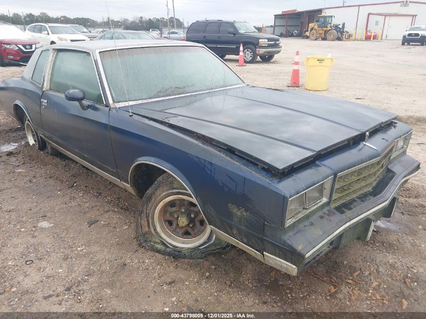1982 Chevrolet Monte Carlo VIN: 1G1AZ37N7CB132087 Lot: 43798009