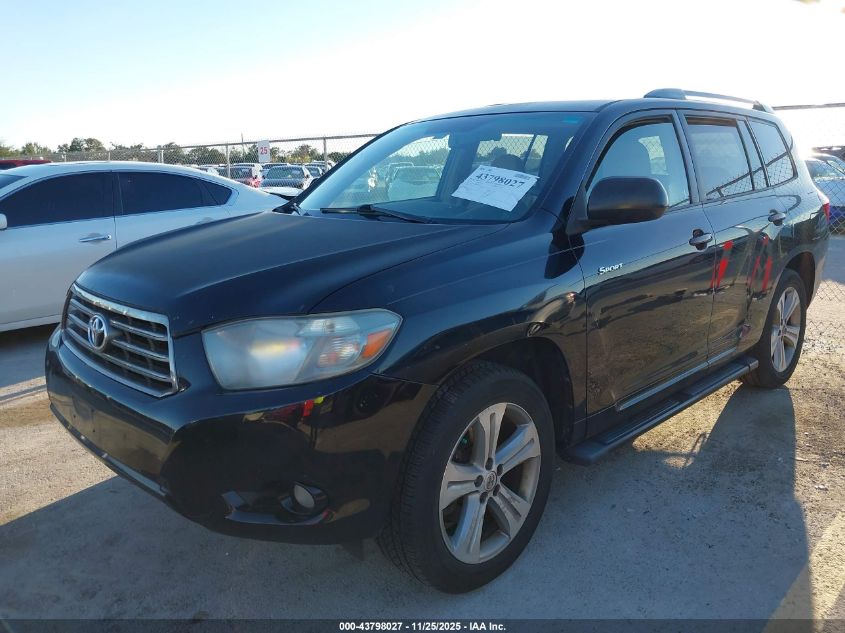 2008 Toyota Highlander Sport VIN: JTEDS43AX82025037 Lot: 43798027