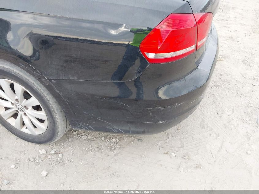 2013 Volkswagen Passat 2.5L Se VIN: 1VWBH7A38DC079857 Lot: 43798033