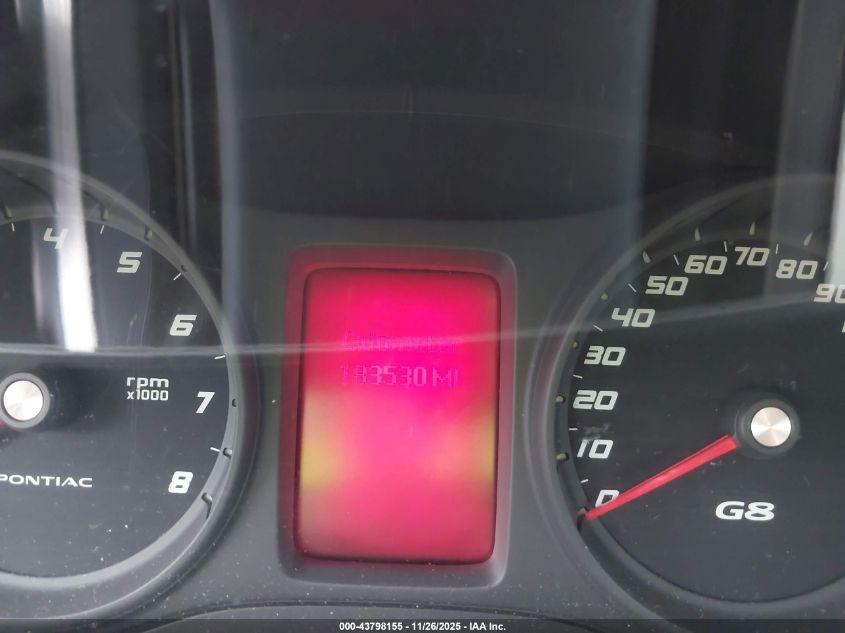 2008 Pontiac G8 Gt VIN: 6G2EC57Y98L124775 Lot: 43798155