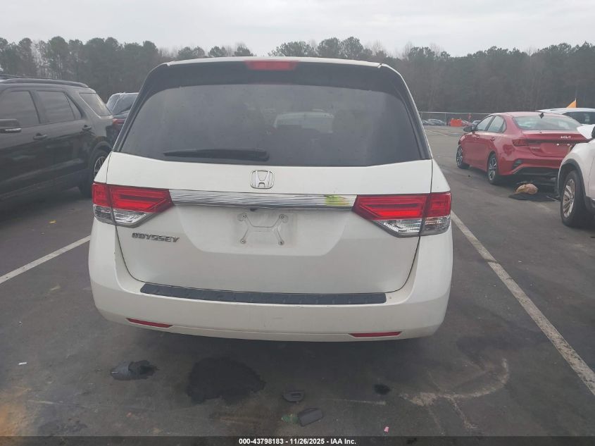 2016 Honda Odyssey Ex-L VIN: 5FNRL5H64GB133537 Lot: 43798183