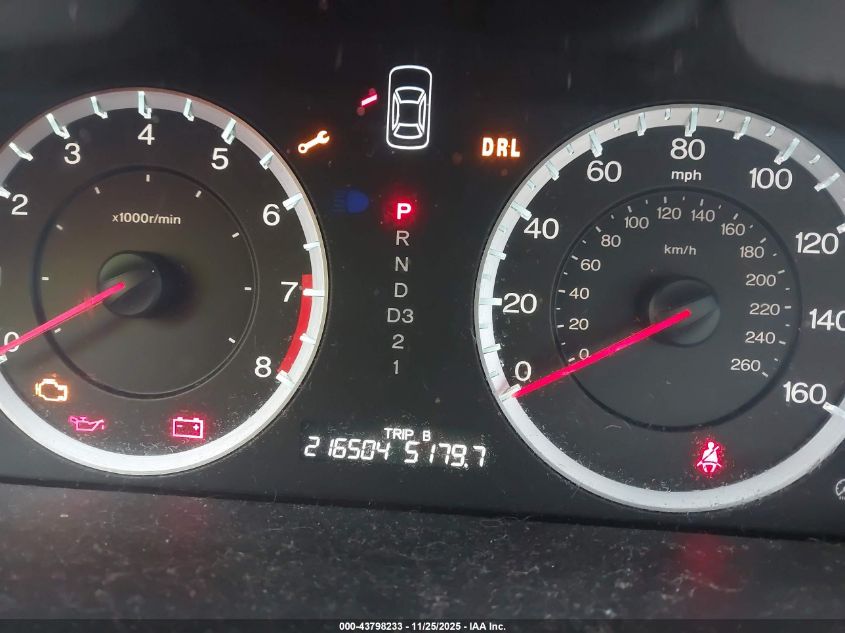 2009 Honda Accord 2.4 Lx VIN: 1HGCP263X9A052430 Lot: 43798233