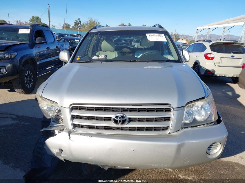 2003 Toyota Highlander V6 VIN: JTEGF21A330101713 Lot: 43798504