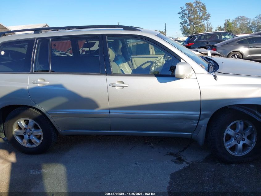 2003 Toyota Highlander V6 VIN: JTEGF21A330101713 Lot: 43798504
