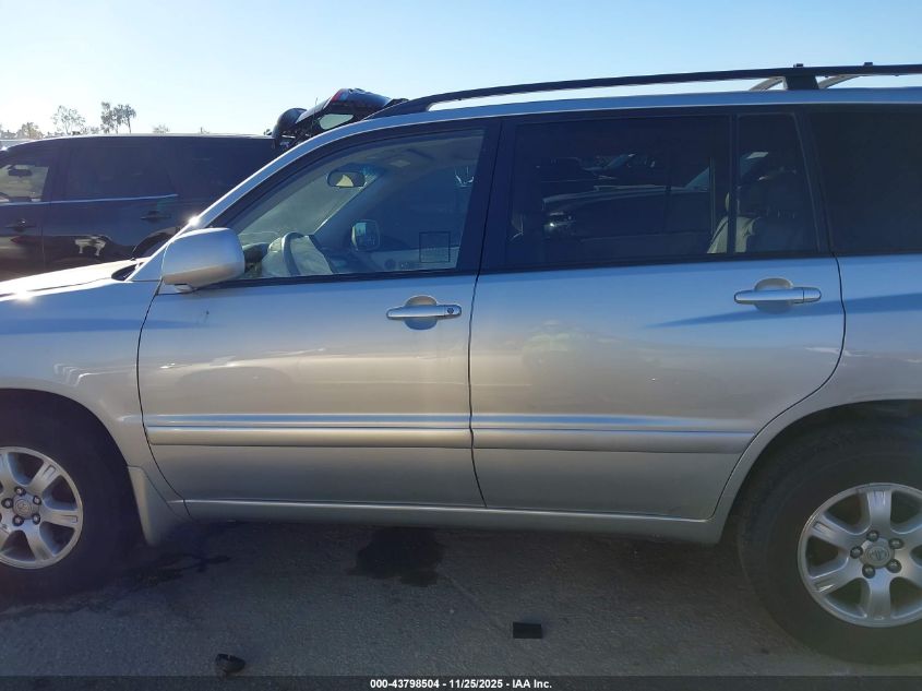 2003 Toyota Highlander V6 VIN: JTEGF21A330101713 Lot: 43798504