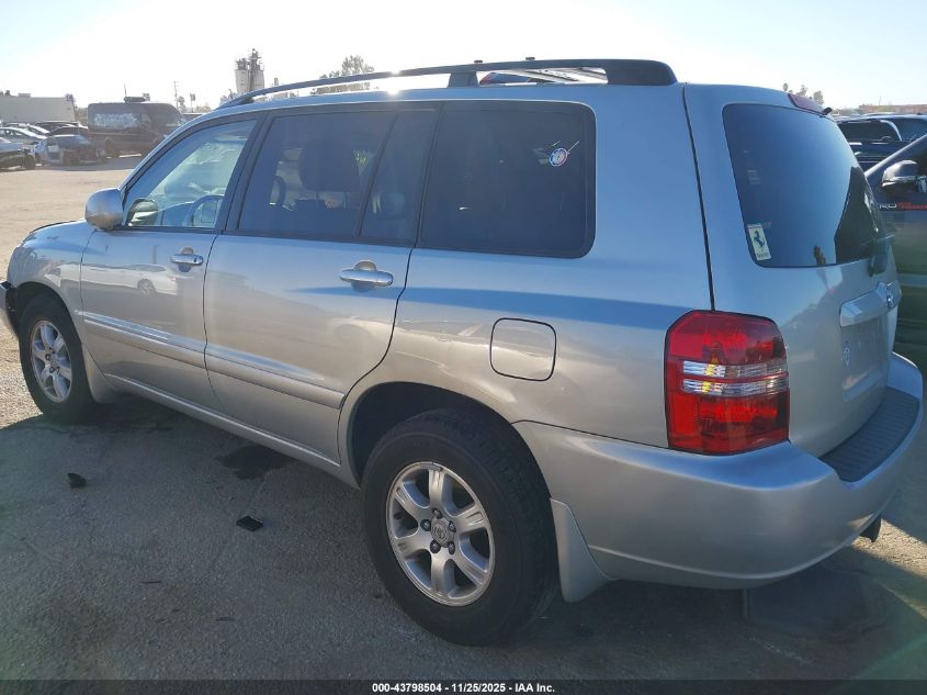2003 Toyota Highlander V6 VIN: JTEGF21A330101713 Lot: 43798504