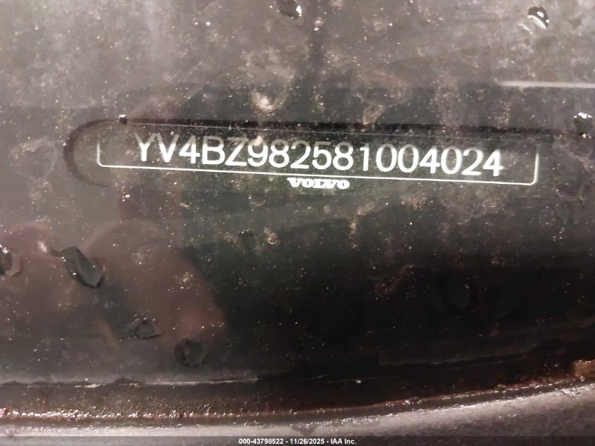 2008 Volvo Xc70 3.2 VIN: YV4BZ982581004024 Lot: 43798522