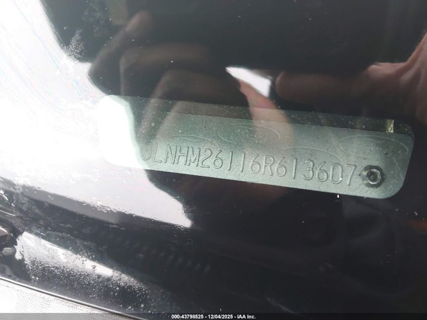 2006 Lincoln Zephyr VIN: 3LNHM26116R613607 Lot: 43798525