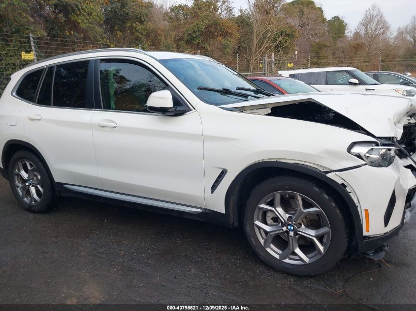 2022 BMW X3 Sdrive30I VIN: 5UX43DP04N9N14120 Lot: 43798621