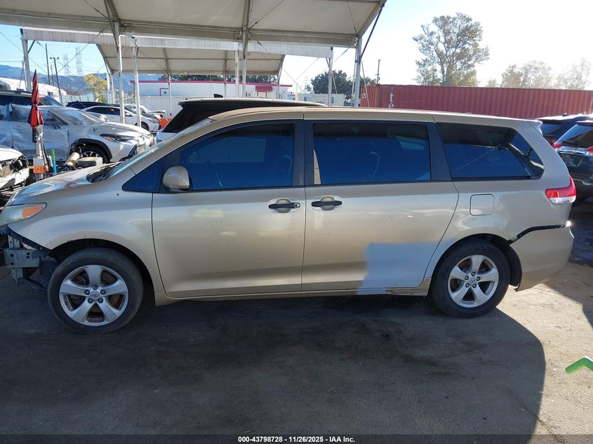 2011 Toyota Sienna Base V6 VIN: 5TDZK3DC5BS026763 Lot: 43798728