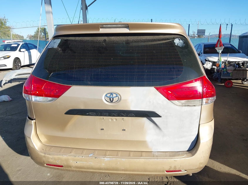 2011 Toyota Sienna Base V6 VIN: 5TDZK3DC5BS026763 Lot: 43798728