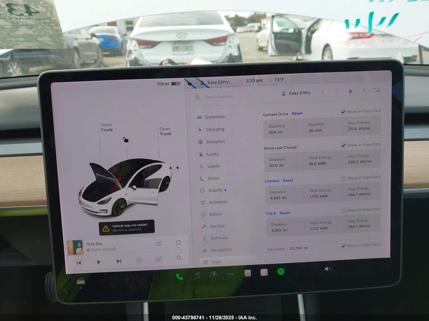 2020 Tesla Model 3 Standard Range Plus Rear-Wheel Drive/Standard Range Rear-Wheel Drive VIN: 5YJ3E1EA8LF613091 Lot: 43798741