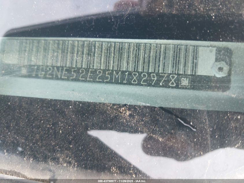 2005 Pontiac Grand Am Se VIN: 1G2NE52E25M182978 Lot: 43798977