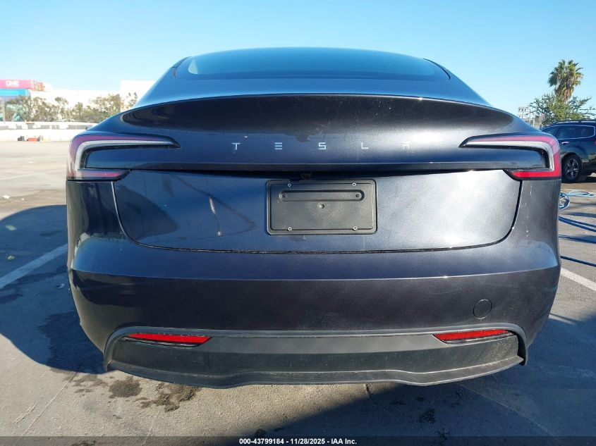 2025 Tesla Model 3 Long Range Rear-Wheel Drive/Standard Rear-Wheel Drive VIN: 5YJ3E1EA2SF076152 Lot: 43799184