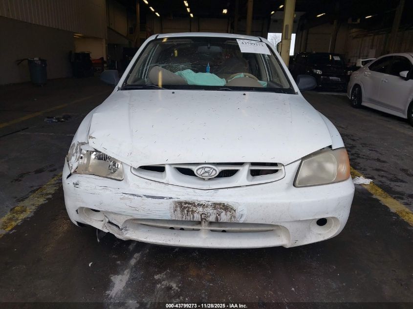 2002 Hyundai Accent L VIN: KMHCF35G82U159746 Lot: 43799273