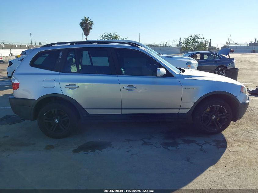 2004 BMW X3 3.0I VIN: WBXPA93444WA65652 Lot: 43799440