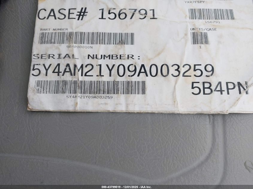 2009 Yamaha Yxr700 F VIN: 5Y4AM21Y09A003259 Lot: 43799519