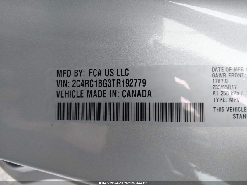 2026 Chrysler Pacifica - 2C4RC1BG3TR192779