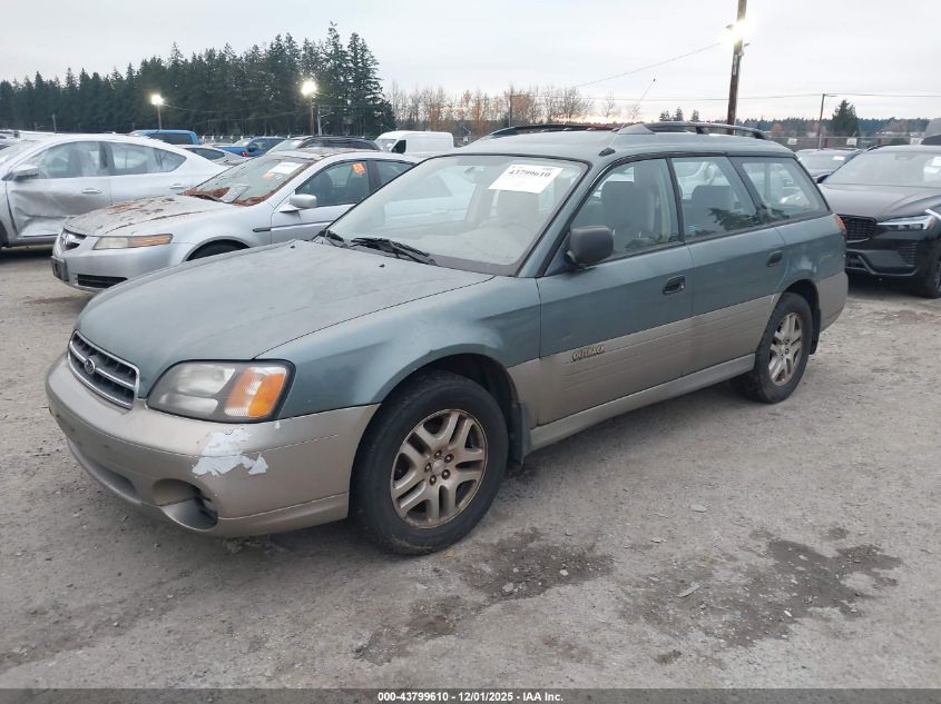 4S3BH665XY7646365 2000 SUBARU OUTBACK photo no. 2