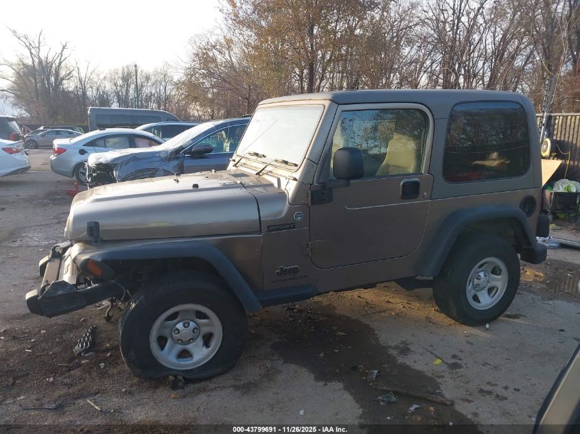 2006 Jeep Wrangler Sport Rhd VIN: 1J4F449S76P785783 Lot: 43799691
