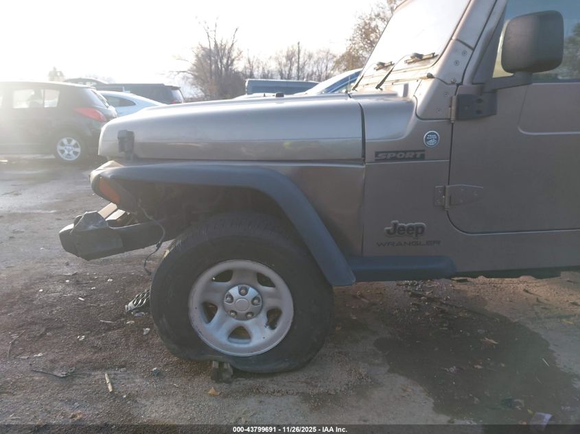 2006 Jeep Wrangler Sport Rhd VIN: 1J4F449S76P785783 Lot: 43799691