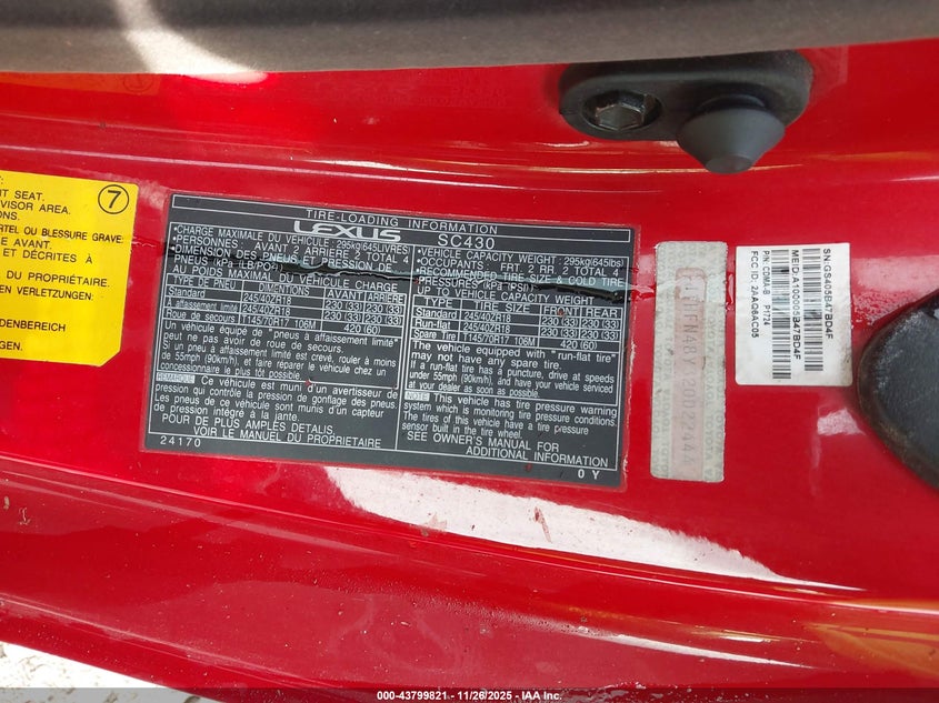 JTHFN48Y320022444 2002 LEXUS SC photo no. 9