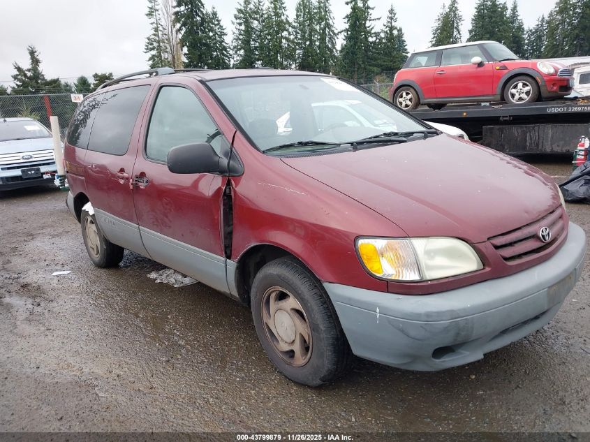 2001 Toyota Sienna Le VIN: 4T3ZF13C11U386703 Lot: 43799879