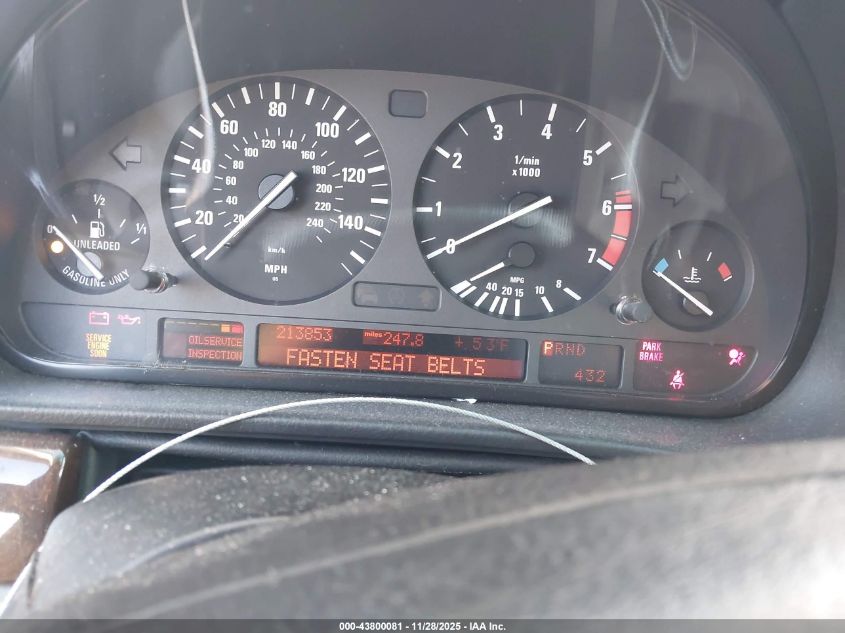 2000 BMW 740Il VIN: WBAGH8342YDP11026 Lot: 43800081