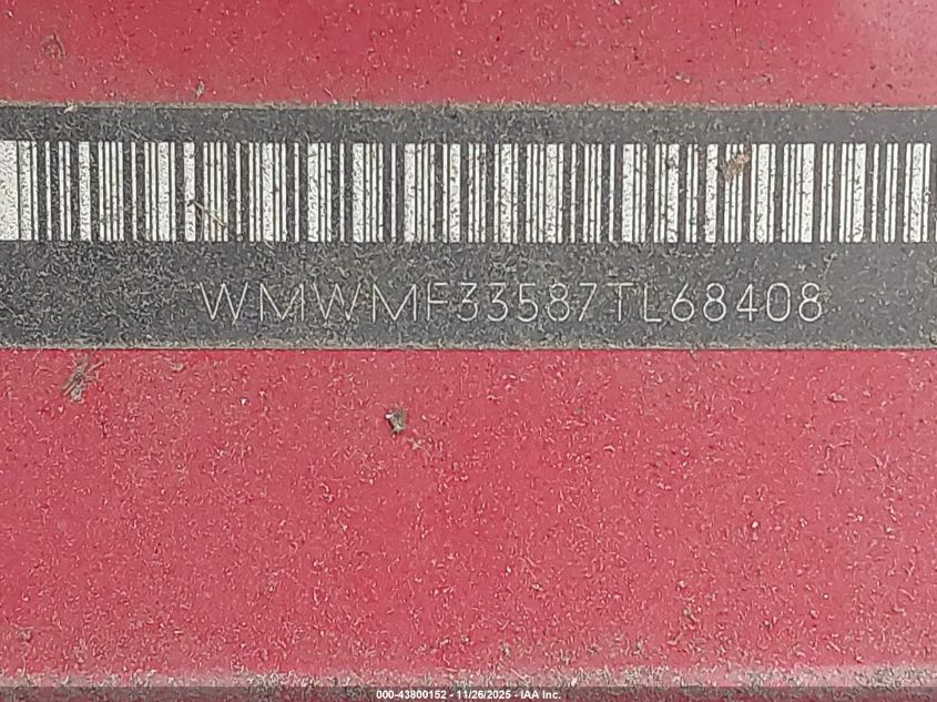 2007 Mini Cooper VIN: WMWMF33587TL68408 Lot: 43800152