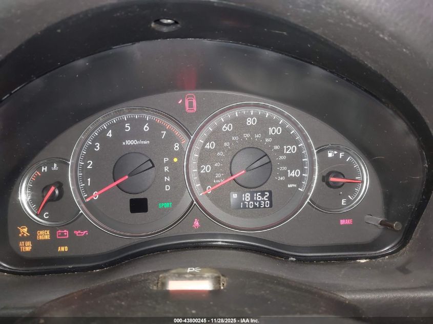 2009 Subaru Outback 2.5I Limited VIN: 4S4BP66C097322680 Lot: 43800245