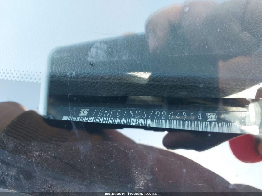 2007 Chevrolet Tahoe Ls VIN: 1GNFC13C37R264954 Lot: 43800391