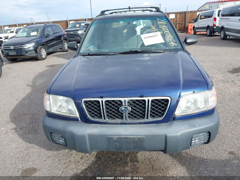 2002 Subaru Forester L VIN: JF1SF63502G750581 Lot: 43800497
