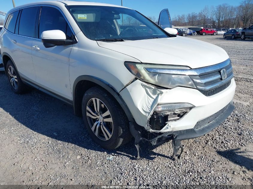 2017 Honda Pilot Ex-L VIN: 5FNYF5H69HB010059 Lot: 43801061